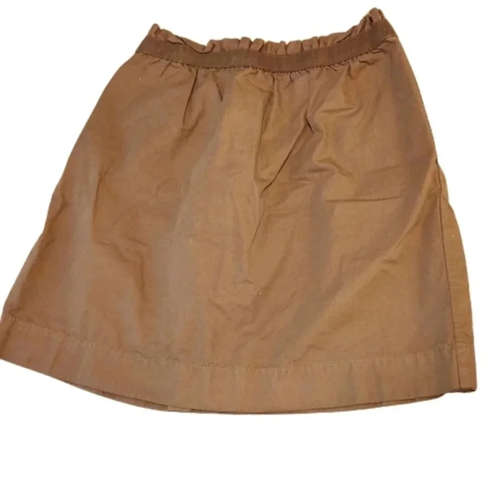 J. Crew Mini Skirt with Paperbag waist in Khaki Brown Size 2